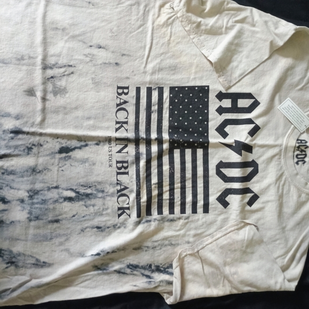 AC/DC Back in Black Tee - Black and White